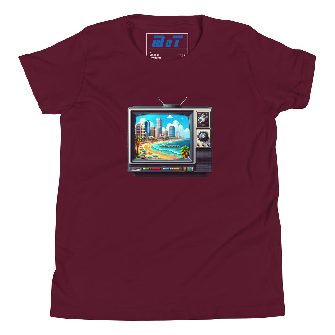Youth Short Sleeve T-Shirt | 16Bit Tel Aviv Beach