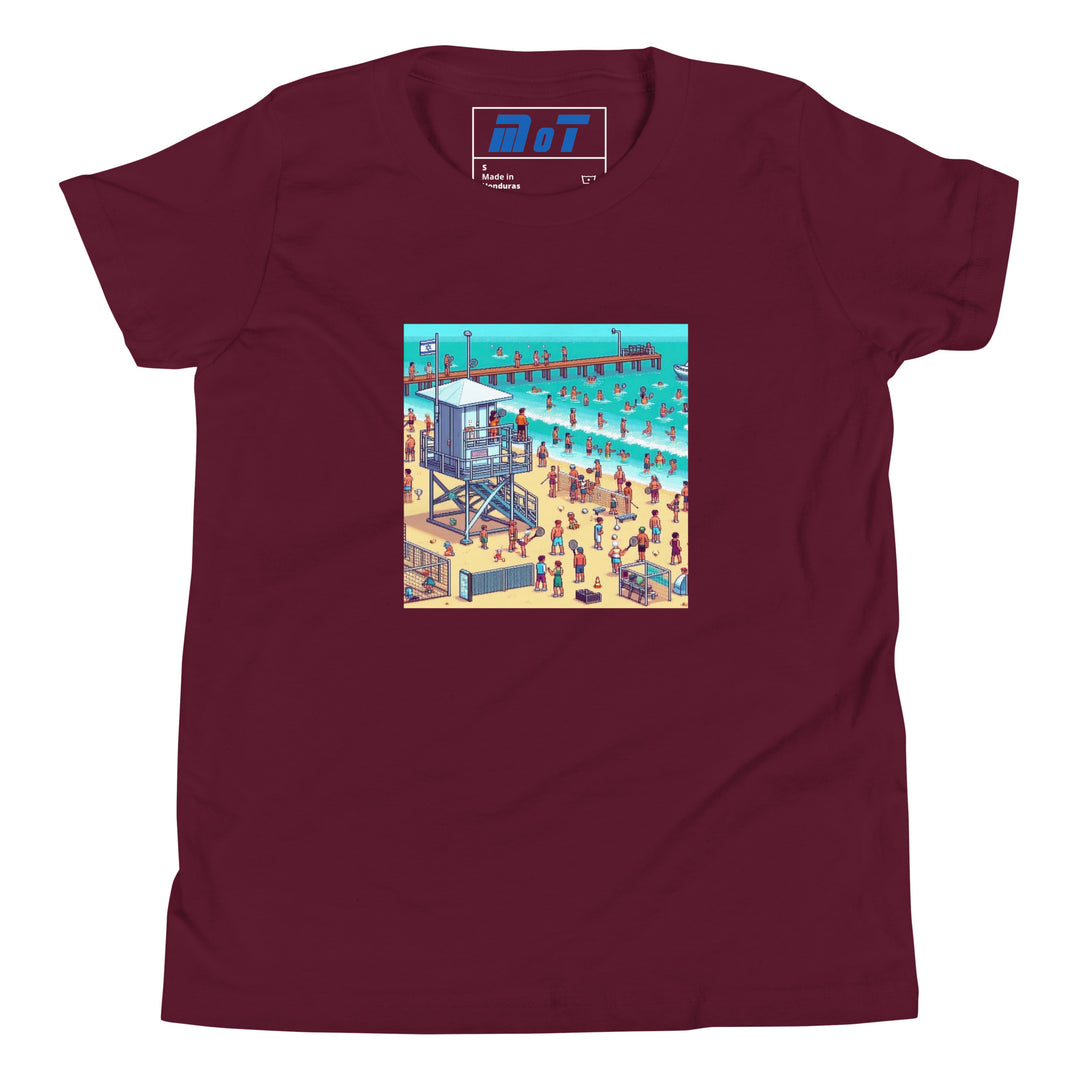 Youth Short Sleeve T-Shirt | TLV Frishman Beach 16 Bit