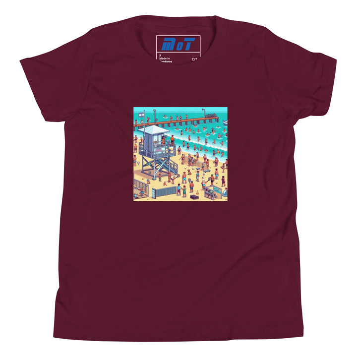 Youth Short Sleeve T-Shirt | TLV Frishman Beach 16 Bit