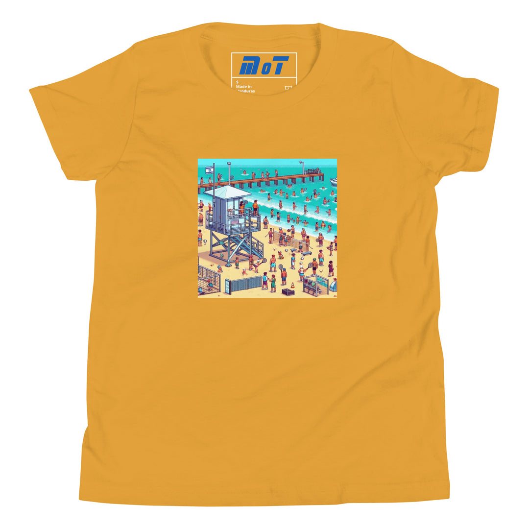 Youth Short Sleeve T-Shirt | TLV Frishman Beach 16 Bit
