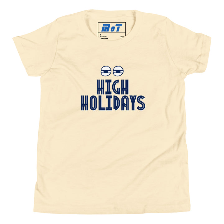 High Holidays Jewish pride kids short sleeve t-shirt in Natural - lifestyle shot