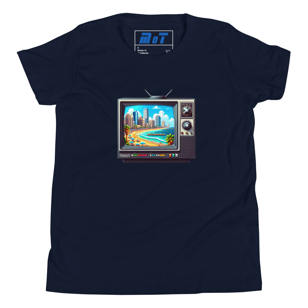Youth Short Sleeve T-Shirt | 16Bit Tel Aviv Beach