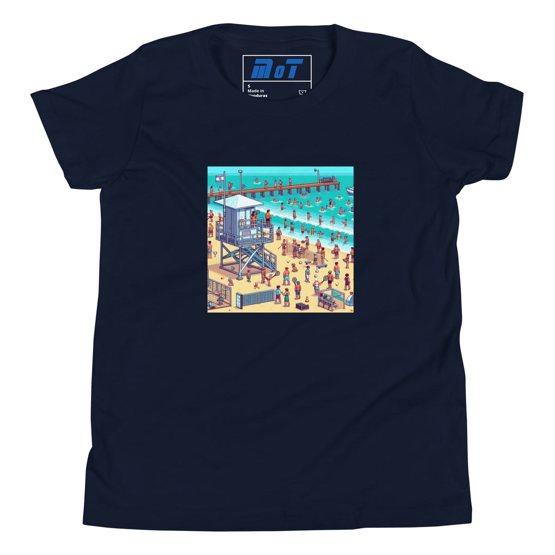 Youth Short Sleeve T-Shirt | TLV Frishman Beach 16 Bit