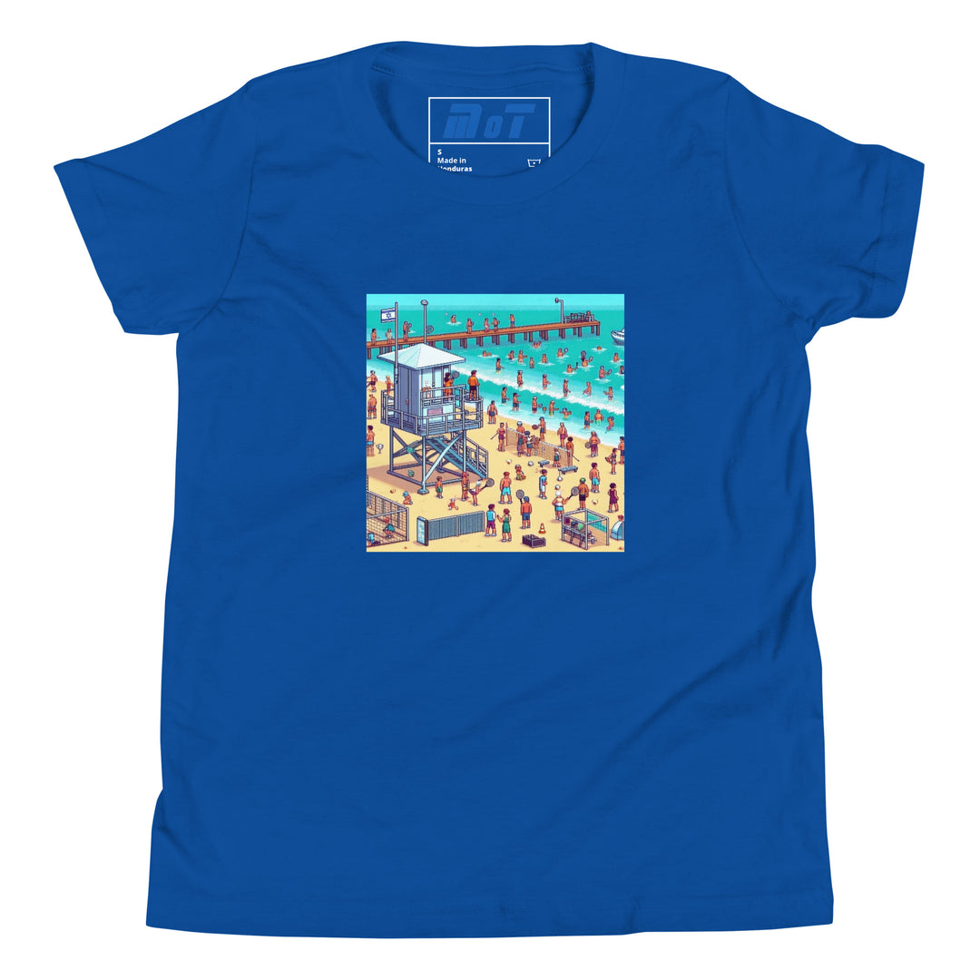 Youth Short Sleeve T-Shirt | TLV Frishman Beach 16 Bit