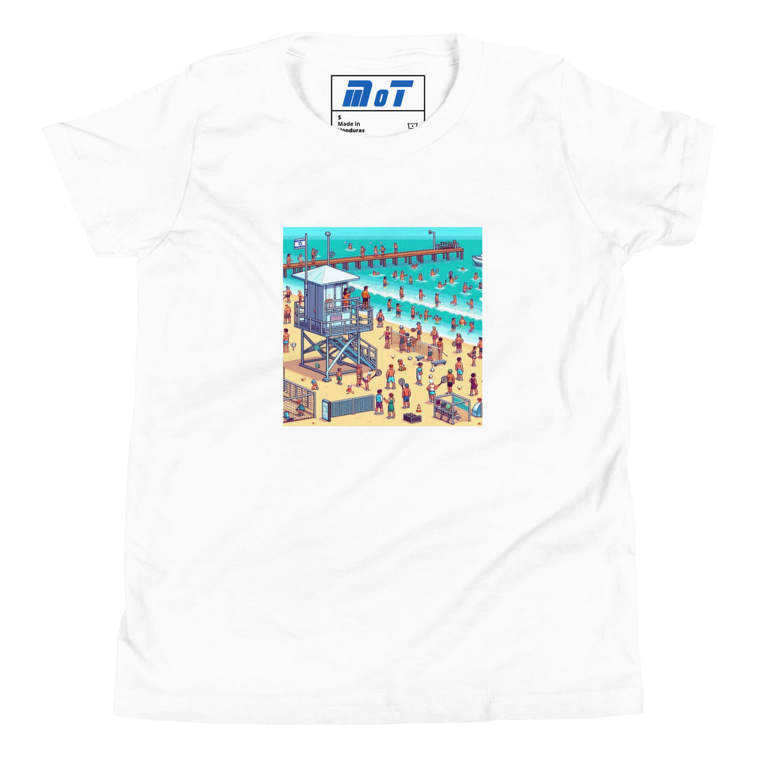 Youth Short Sleeve T-Shirt | TLV Frishman Beach 16 Bit
