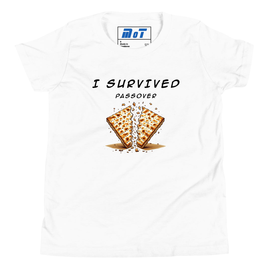 Passover Jewish pride kids short sleeve t-shirt in White - back view