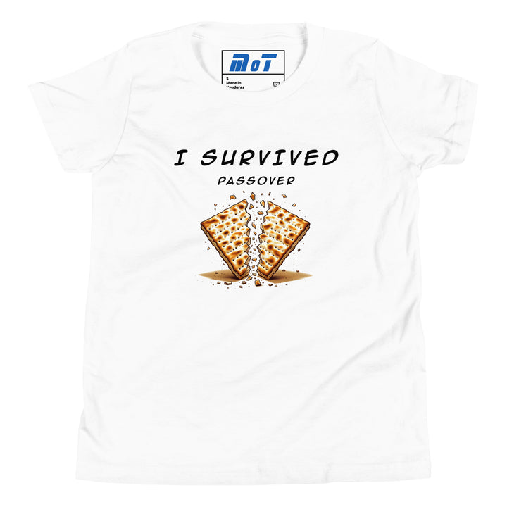 Passover Jewish pride kids short sleeve t-shirt in White - back view